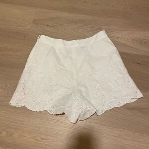 MICHAEL Michael Kors High Waist White Lace Shorts